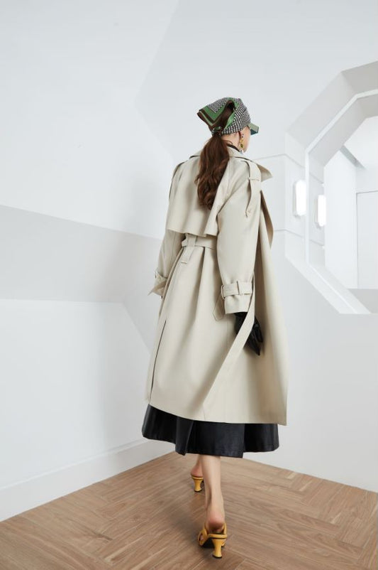 Retro Autumn Trench Coat Women