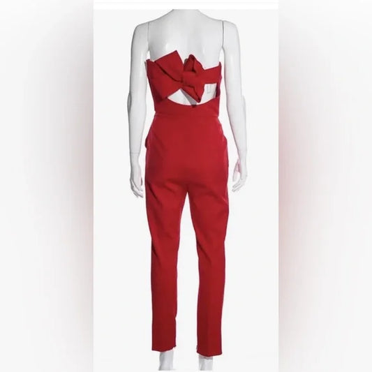 Valentino TechnoCouture Red Jumpsuit: A Rare Runway Gem with Celebrity Flair